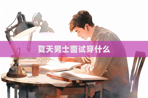 夏天男士面试穿什么  第1张